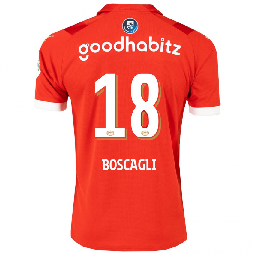 Kvinder Olivier Boscagli #18 Rød Hjemmebane Spillertrøjer 2023/24 Trøje T-Shirt