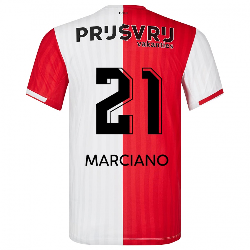 Kvinder Ofir Marciano #21 Rød Hvid Hjemmebane Spillertrøjer 2023/24 Trøje T-Shirt