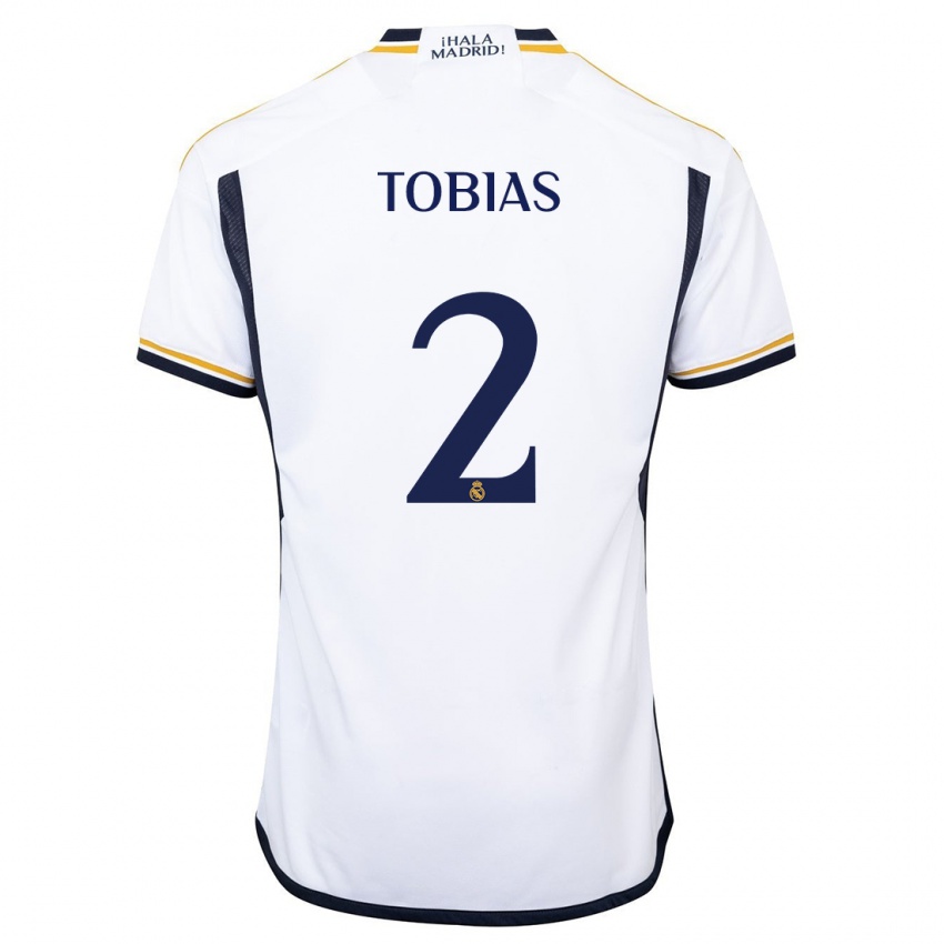 Kvinder Vinicius Tobias #2 Hvid Hjemmebane Spillertrøjer 2023/24 Trøje T-Shirt