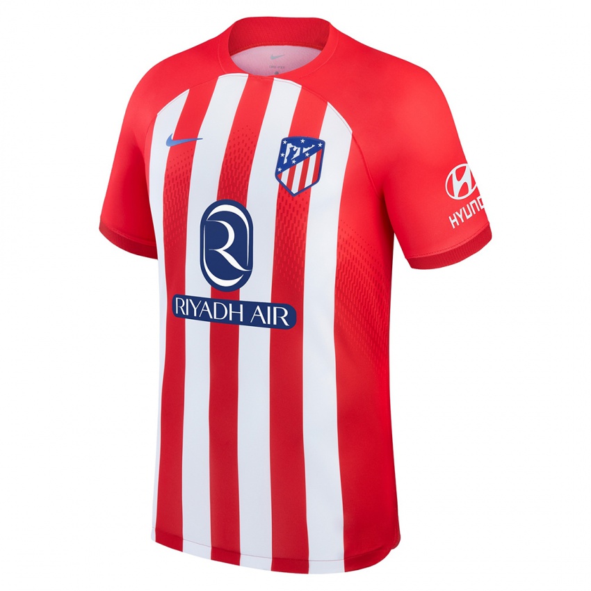 Kvinder Javier Díaz #14 Rød Hvid Hjemmebane Spillertrøjer 2023/24 Trøje T-Shirt
