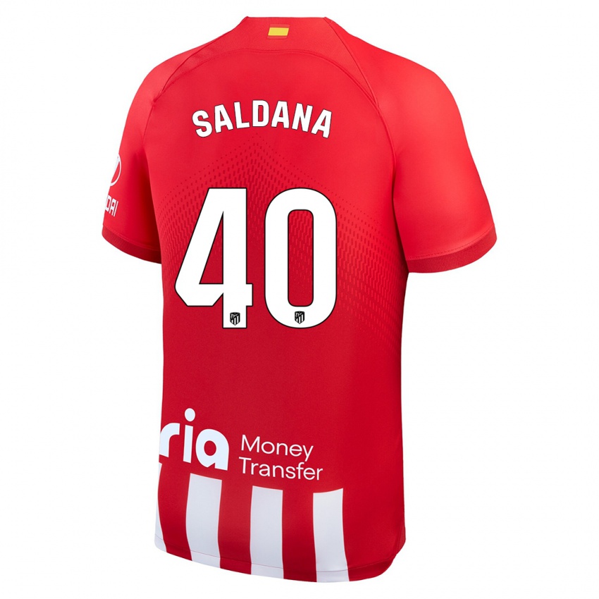 Kvinder Jose Saldana #40 Rød Hvid Hjemmebane Spillertrøjer 2023/24 Trøje T-Shirt