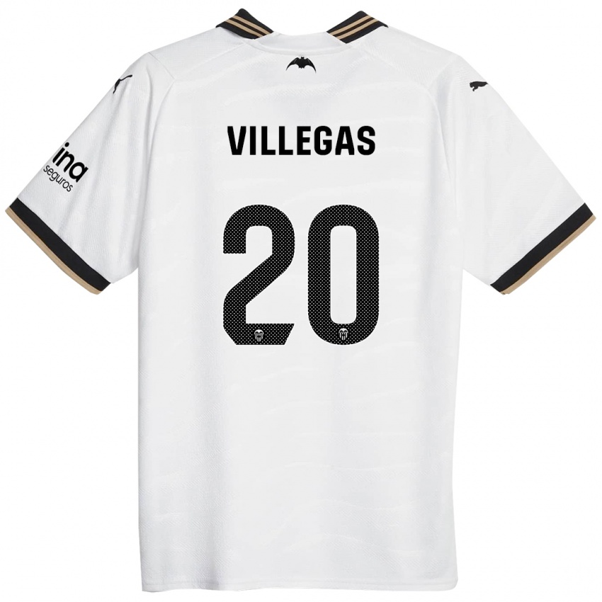 Kvinder Noelia Villegas #20 Hvid Hjemmebane Spillertrøjer 2023/24 Trøje T-Shirt