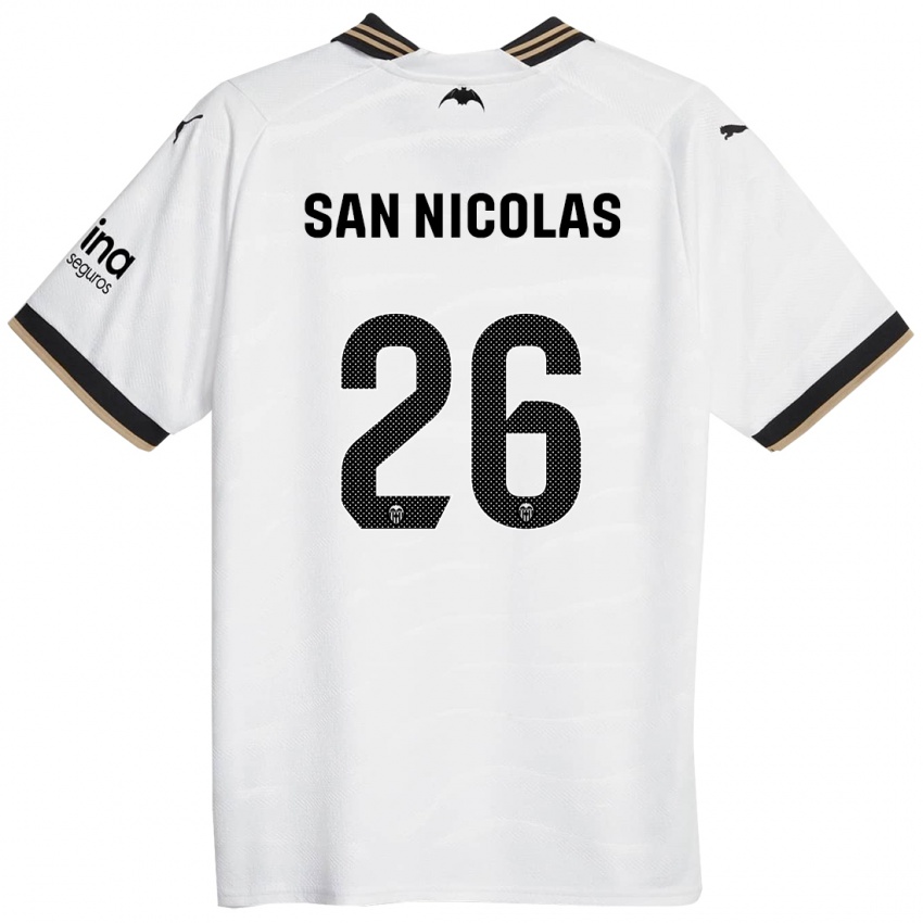 Kvinder Olga San Nicolas #26 Hvid Hjemmebane Spillertrøjer 2023/24 Trøje T-Shirt