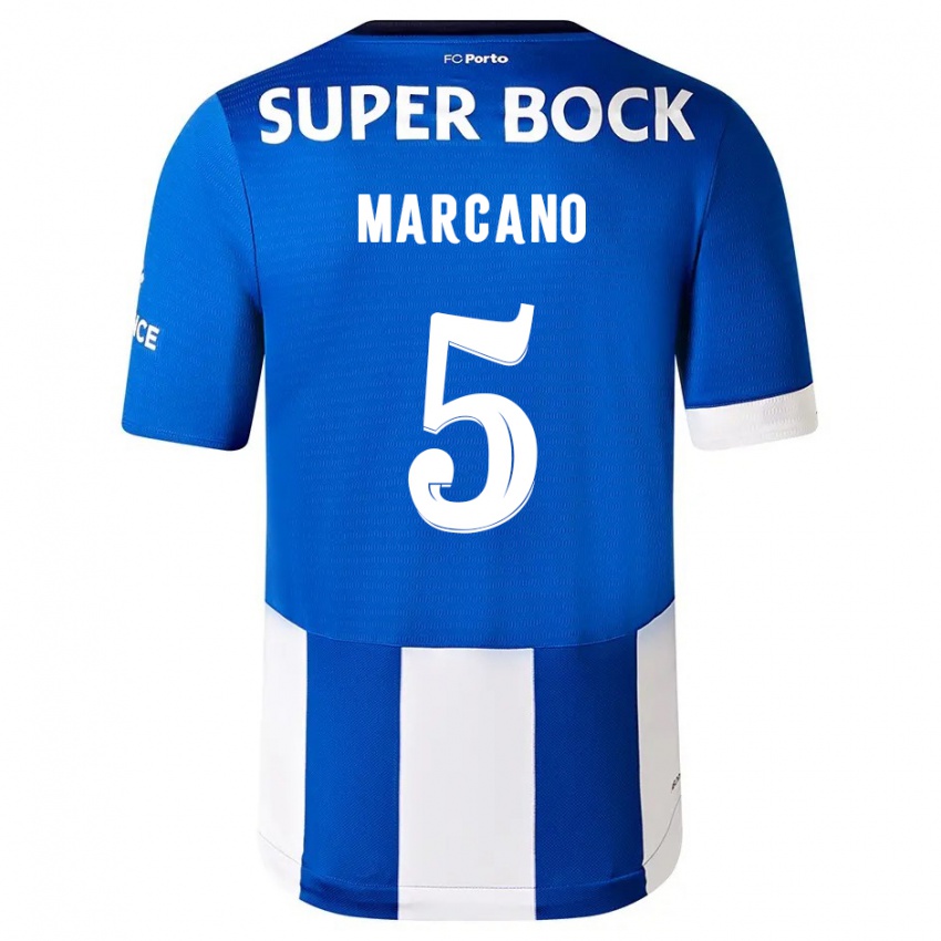 Kvinder Ivan Marcano #5 Blå Hvid Hjemmebane Spillertrøjer 2023/24 Trøje T-Shirt