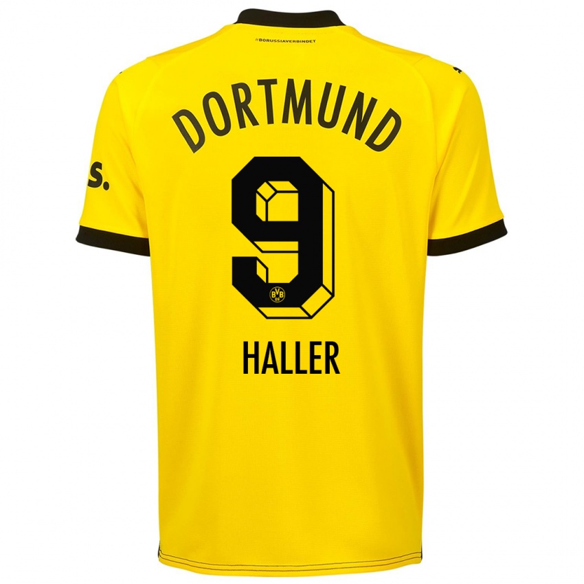 Kvinder Sebastien Haller #9 Gul Hjemmebane Spillertrøjer 2023/24 Trøje T-Shirt