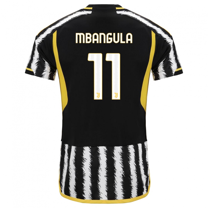 Kvinder Samuel Mbangula #11 Sort Hvid Hjemmebane Spillertrøjer 2023/24 Trøje T-Shirt