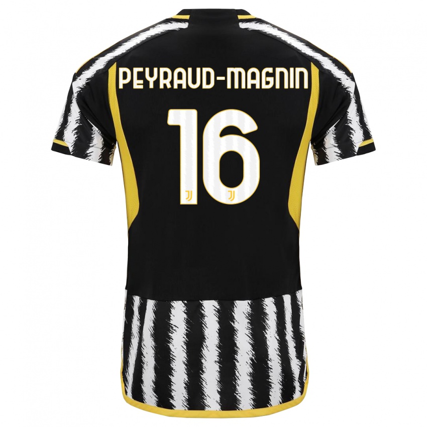 Kvinder Pauline Peyraud-Magnin #16 Sort Hvid Hjemmebane Spillertrøjer 2023/24 Trøje T-Shirt