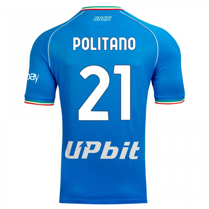 Kvinder Matteo Politano #21 Himmelblå Hjemmebane Spillertrøjer 2023/24 Trøje T-Shirt