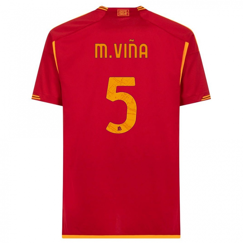 Kvinder Matias Vina #5 Rød Hjemmebane Spillertrøjer 2023/24 Trøje T-Shirt