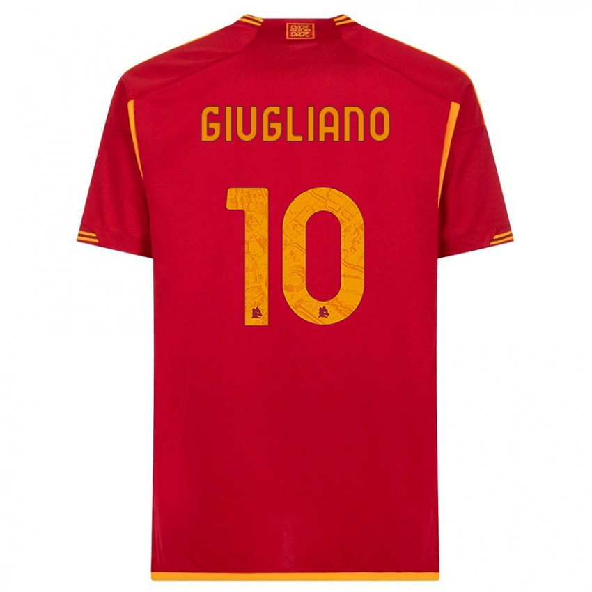 Kvinder Manuela Giugliano #10 Rød Hjemmebane Spillertrøjer 2023/24 Trøje T-Shirt