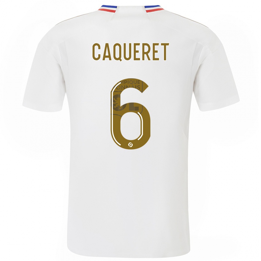 Kvinder Maxence Caqueret #6 Hvid Hjemmebane Spillertrøjer 2023/24 Trøje T-Shirt
