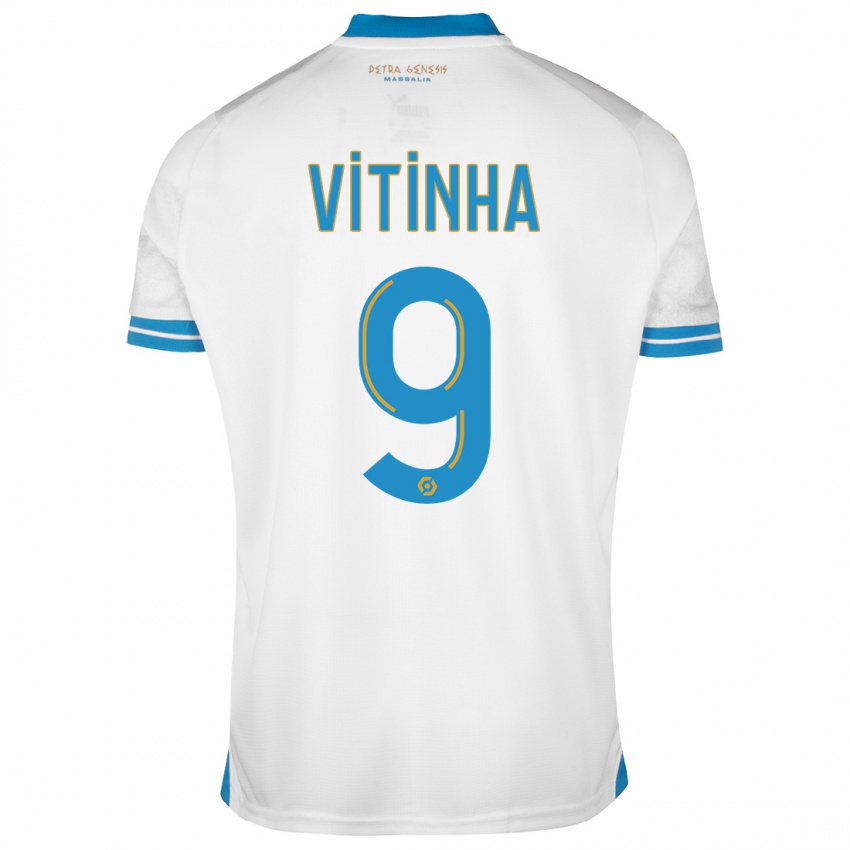 Kvinder Vitinha #9 Hvid Hjemmebane Spillertrøjer 2023/24 Trøje T-Shirt