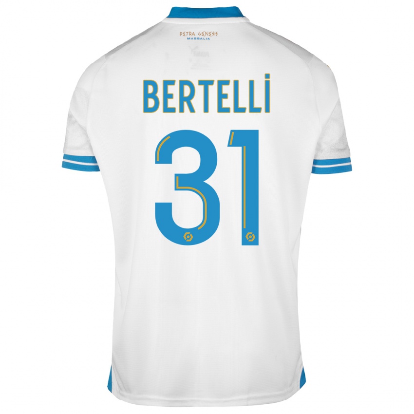 Kvinder Ugo Bertelli #31 Hvid Hjemmebane Spillertrøjer 2023/24 Trøje T-Shirt