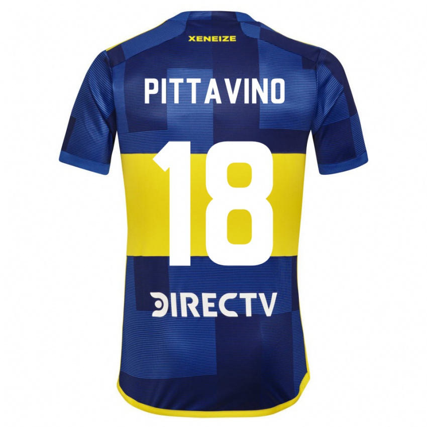 Kvinder Rodrigo Pittavino #18 Mørkeblå Gul Hjemmebane Spillertrøjer 2023/24 Trøje T-Shirt