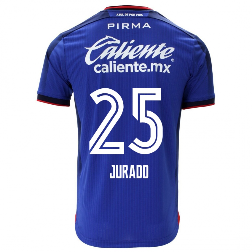 Kvinder Sebastian Jurado #25 Blå Hjemmebane Spillertrøjer 2023/24 Trøje T-Shirt