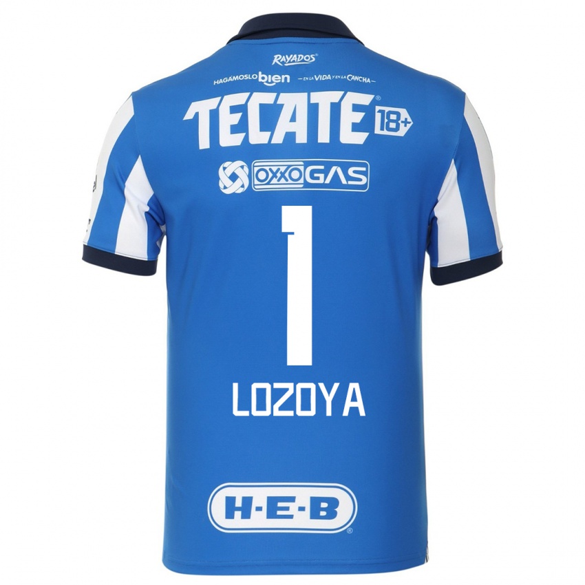 Kvinder Claudia Lozoya #1 Blå Hvid Hjemmebane Spillertrøjer 2023/24 Trøje T-Shirt