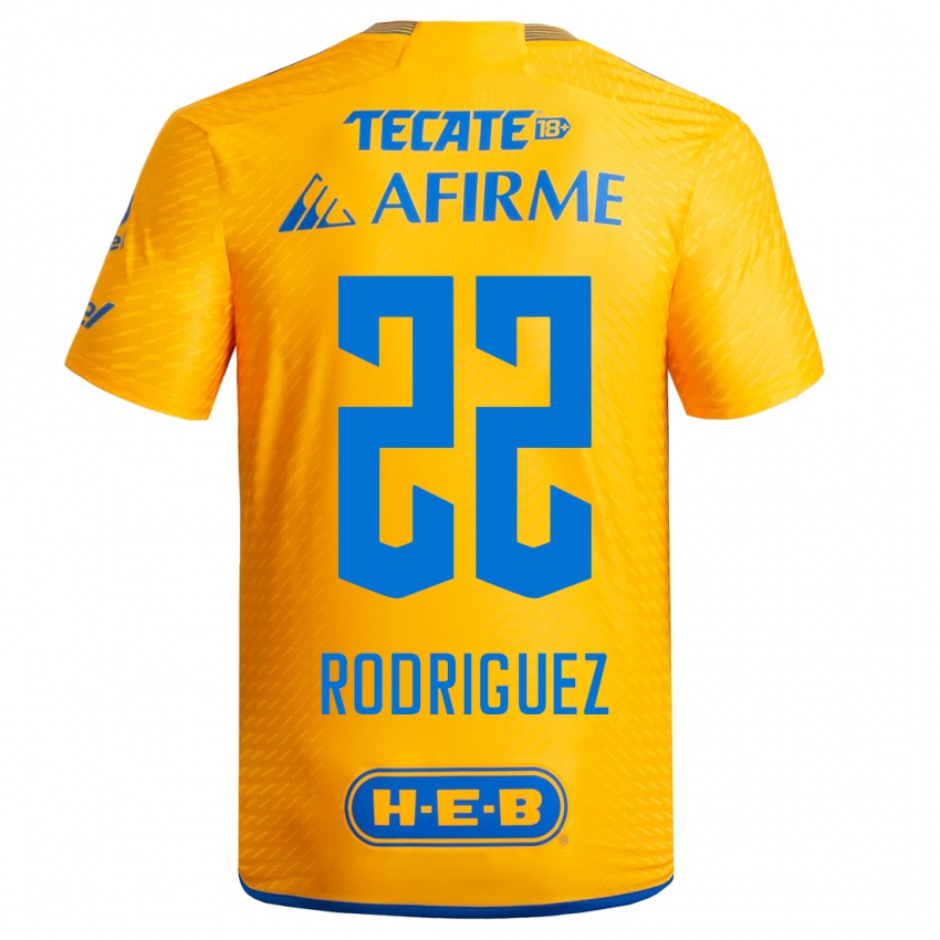 Kvinder Anika Rodriguez #22 Gul Hjemmebane Spillertrøjer 2023/24 Trøje T-Shirt