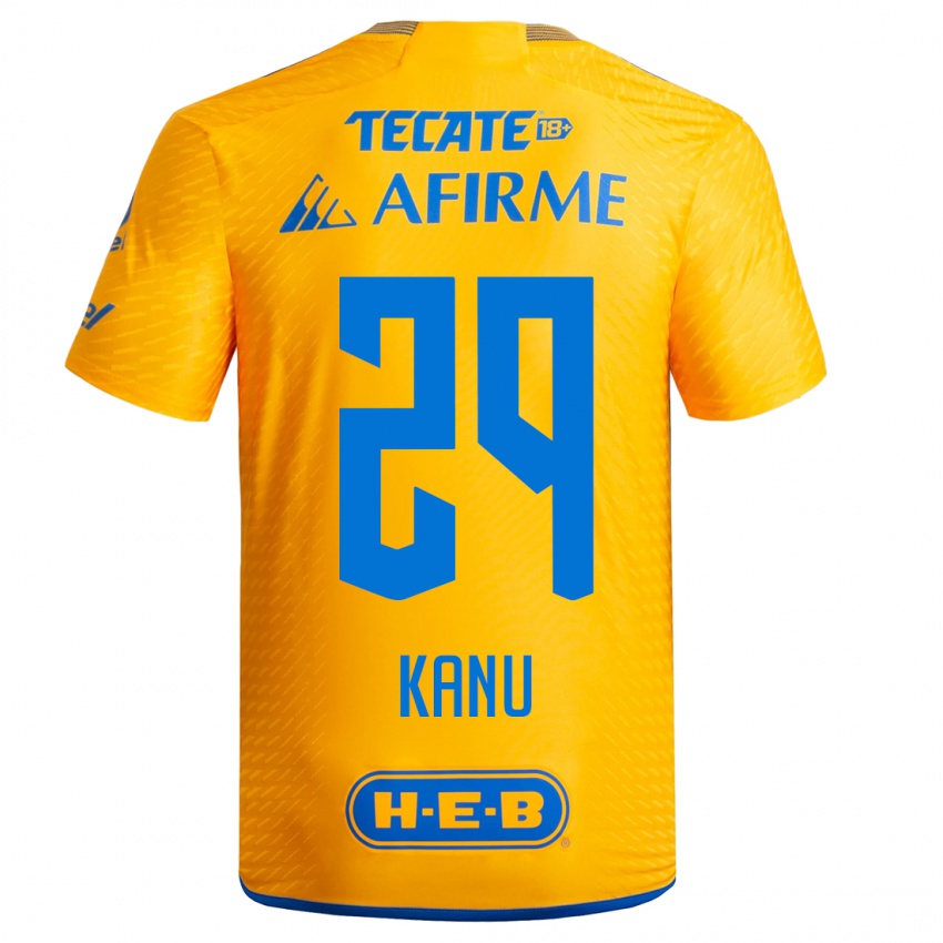 Kvinder Uchenna Kanu #29 Gul Hjemmebane Spillertrøjer 2023/24 Trøje T-Shirt