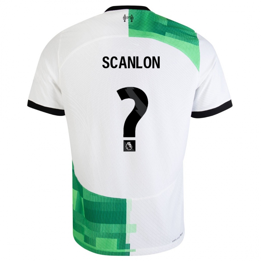Kvinder Calum Scanlon #0 Hvid Grøn Udebane Spillertrøjer 2023/24 Trøje T-Shirt