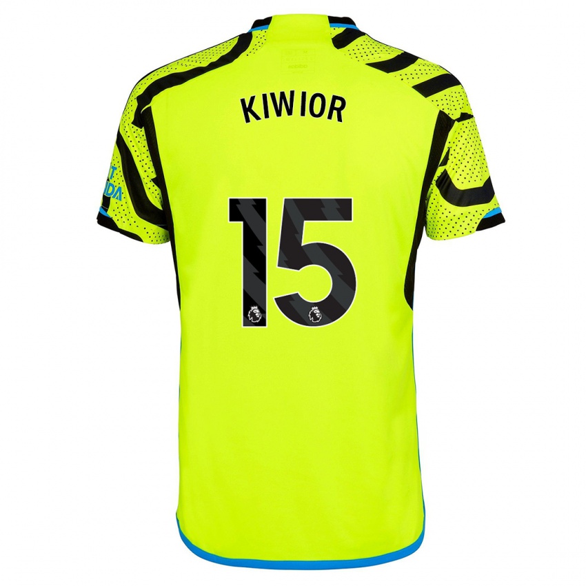 Kvinder Jakub Kiwior #15 Gul Udebane Spillertrøjer 2023/24 Trøje T-Shirt