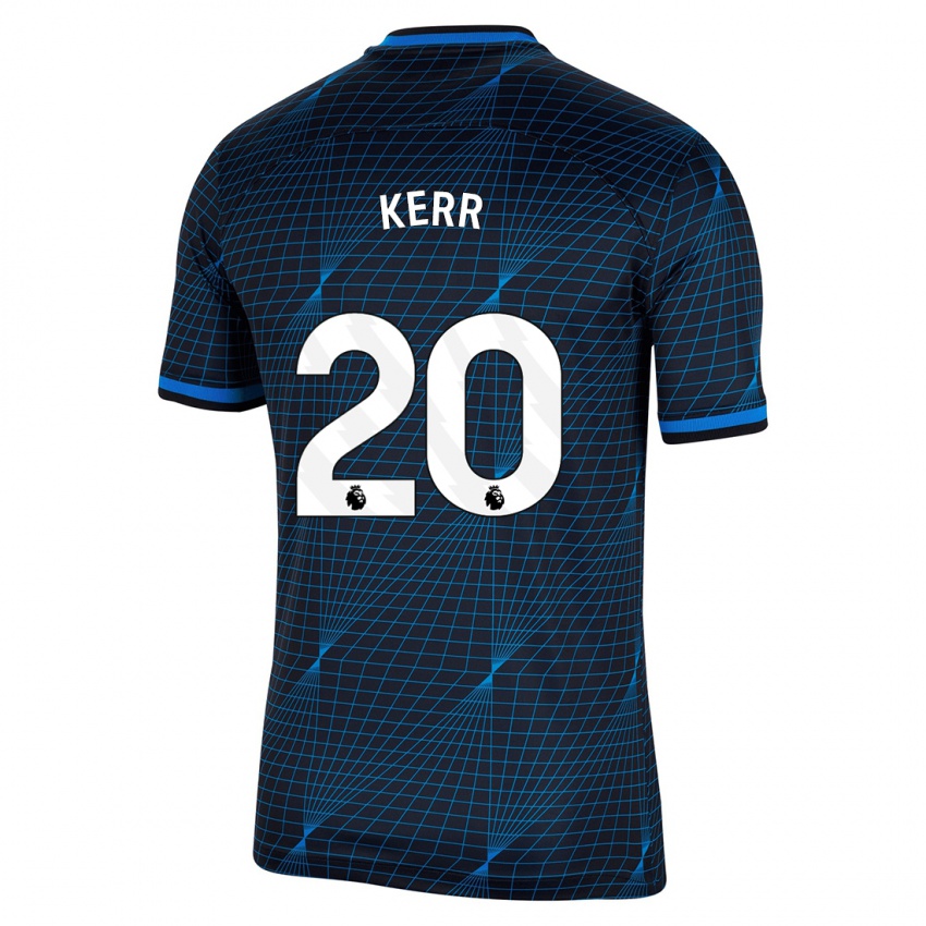 Kvinder Sam Kerr #20 Mørkeblå Udebane Spillertrøjer 2023/24 Trøje T-Shirt