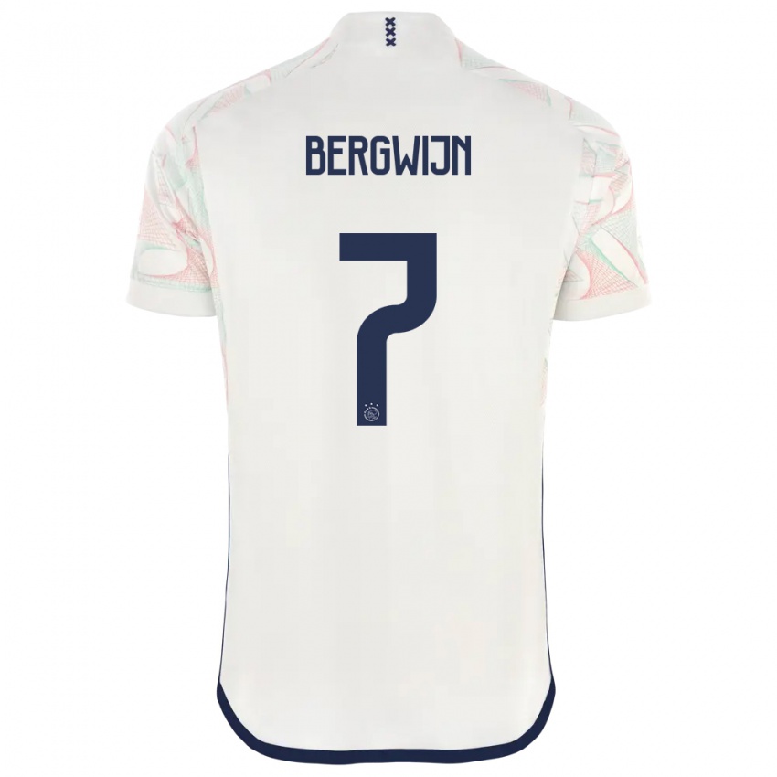 Kvinder Steven Bergwijn #7 Hvid Udebane Spillertrøjer 2023/24 Trøje T-Shirt