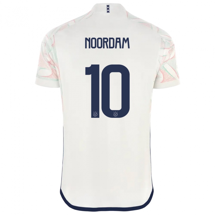 Kvinder Nadine Noordam #10 Hvid Udebane Spillertrøjer 2023/24 Trøje T-Shirt