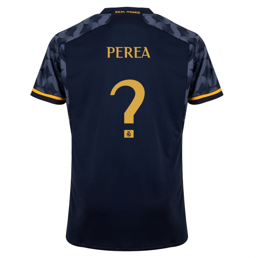 Kvinder Cristian Perea #0 Mørkeblå Udebane Spillertrøjer 2023/24 Trøje T-Shirt