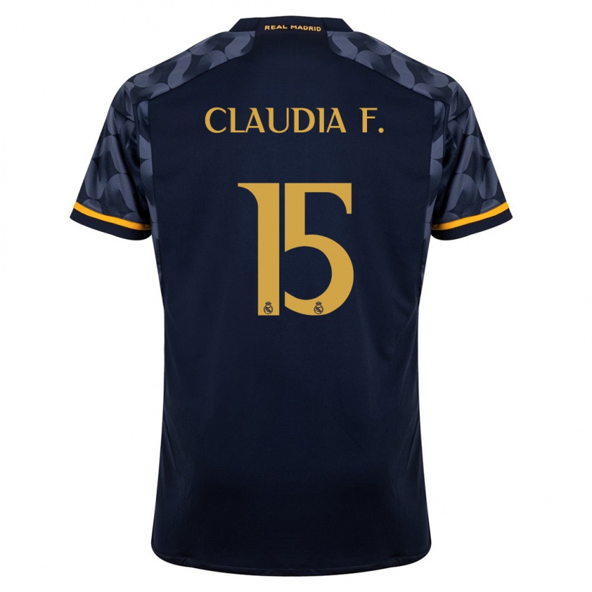 Kvinder Claudia Florentino #15 Mørkeblå Udebane Spillertrøjer 2023/24 Trøje T-Shirt