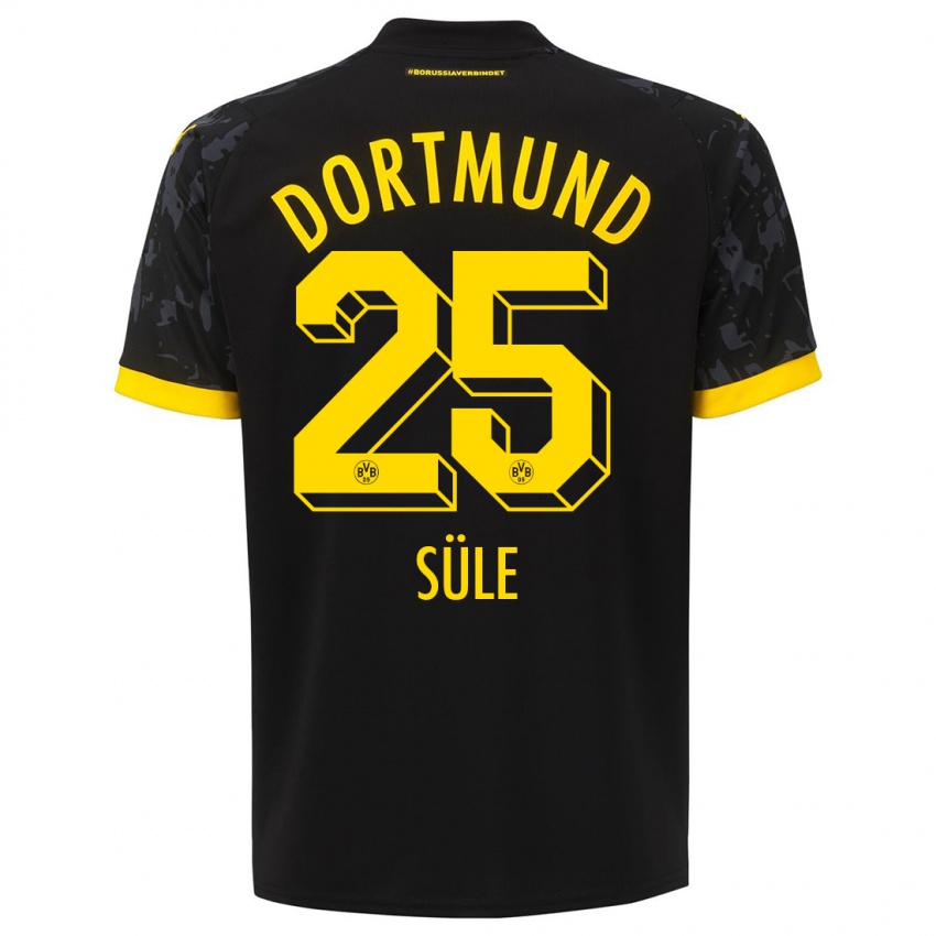 Kvinder Niklas Sule #25 Sort Udebane Spillertrøjer 2023/24 Trøje T-Shirt