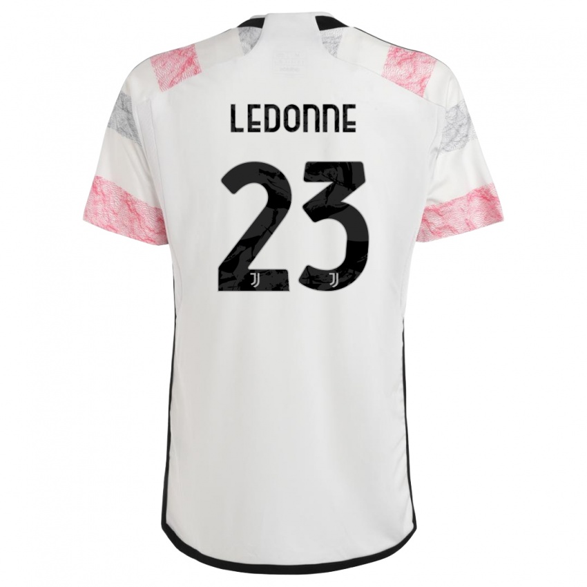 Kvinder Nicolo Ledonne #23 Hvid Pink Udebane Spillertrøjer 2023/24 Trøje T-Shirt