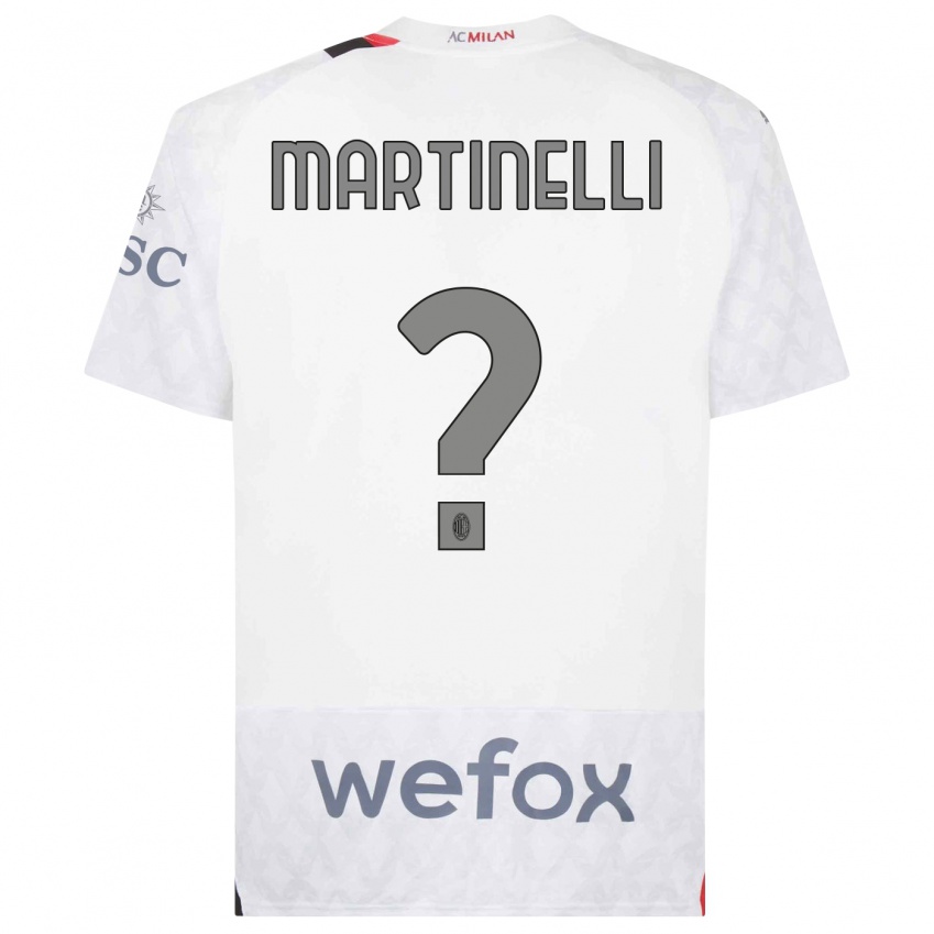 Kvinder Riccardo Martinelli #0 Hvid Udebane Spillertrøjer 2023/24 Trøje T-Shirt