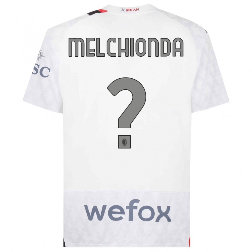 Kvinder Marco Melchionda #0 Hvid Udebane Spillertrøjer 2023/24 Trøje T-Shirt