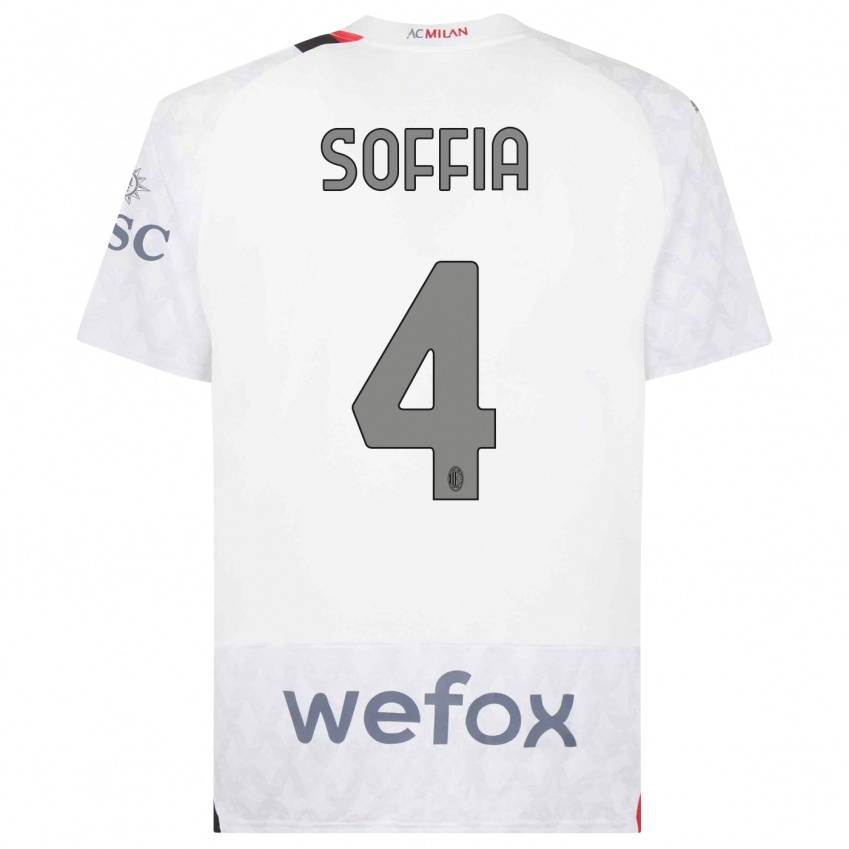 Kvinder Angelica Soffia #4 Hvid Udebane Spillertrøjer 2023/24 Trøje T-Shirt