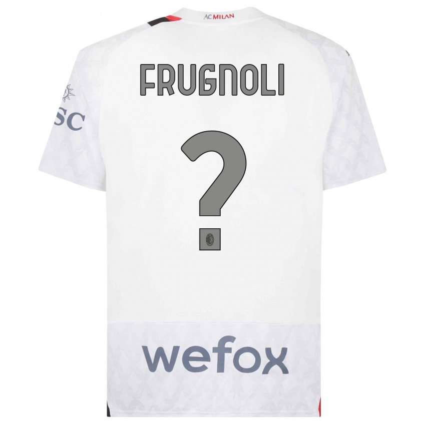 Kvinder Leonardo Frugnoli #0 Hvid Udebane Spillertrøjer 2023/24 Trøje T-Shirt