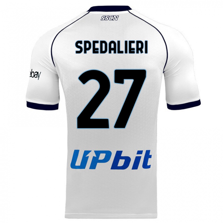 Kvinder Johnatan Andrea Spedalieri #27 Hvid Udebane Spillertrøjer 2023/24 Trøje T-Shirt