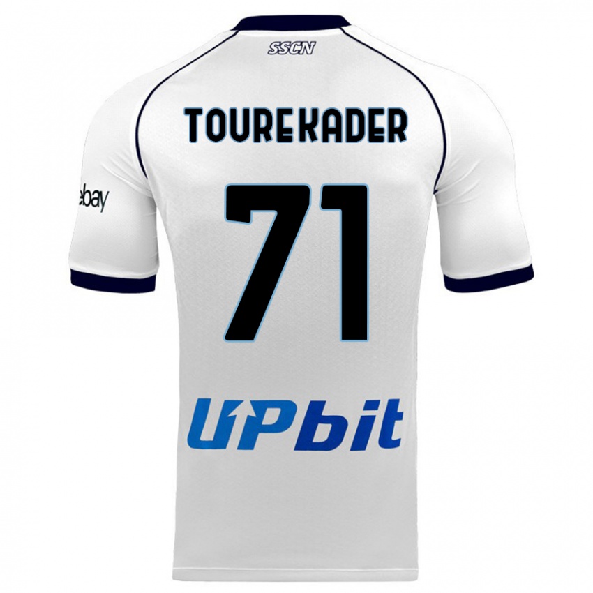 Kvinder Aziz Toure Kader #71 Hvid Udebane Spillertrøjer 2023/24 Trøje T-Shirt