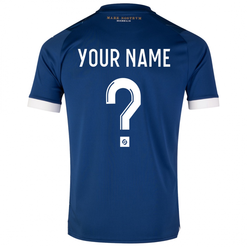 Kvinder Dit Navn #0 Mørkeblå Udebane Spillertrøjer 2023/24 Trøje T-Shirt