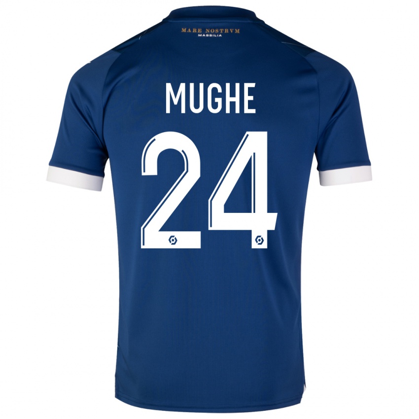 Kvinder François Mughe #24 Mørkeblå Udebane Spillertrøjer 2023/24 Trøje T-Shirt