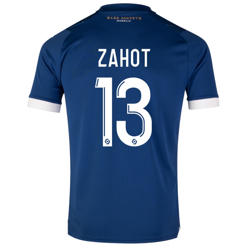 Kvinder Sarah Zahot #13 Mørkeblå Udebane Spillertrøjer 2023/24 Trøje T-Shirt