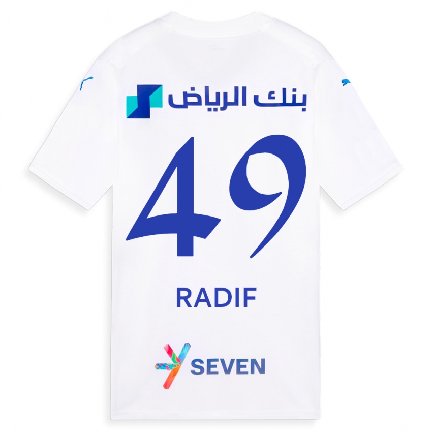 Kvinder Abdullah Radif #49 Hvid Udebane Spillertrøjer 2023/24 Trøje T-Shirt