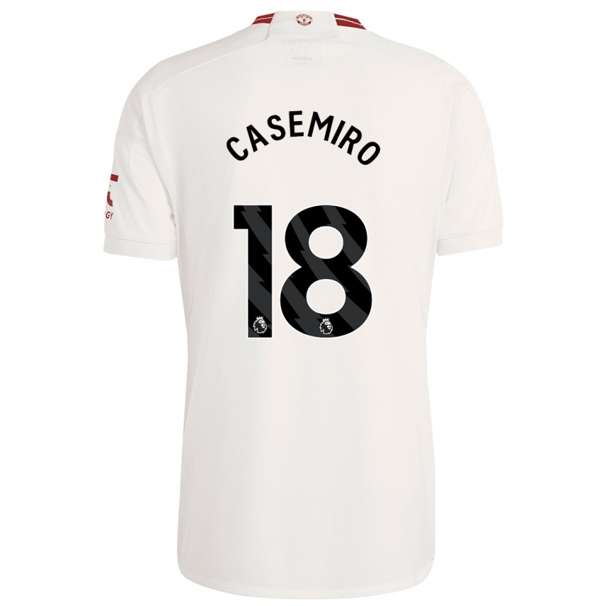 Kvinder Casemiro #18 Hvid Tredje Sæt Spillertrøjer 2023/24 Trøje T-Shirt