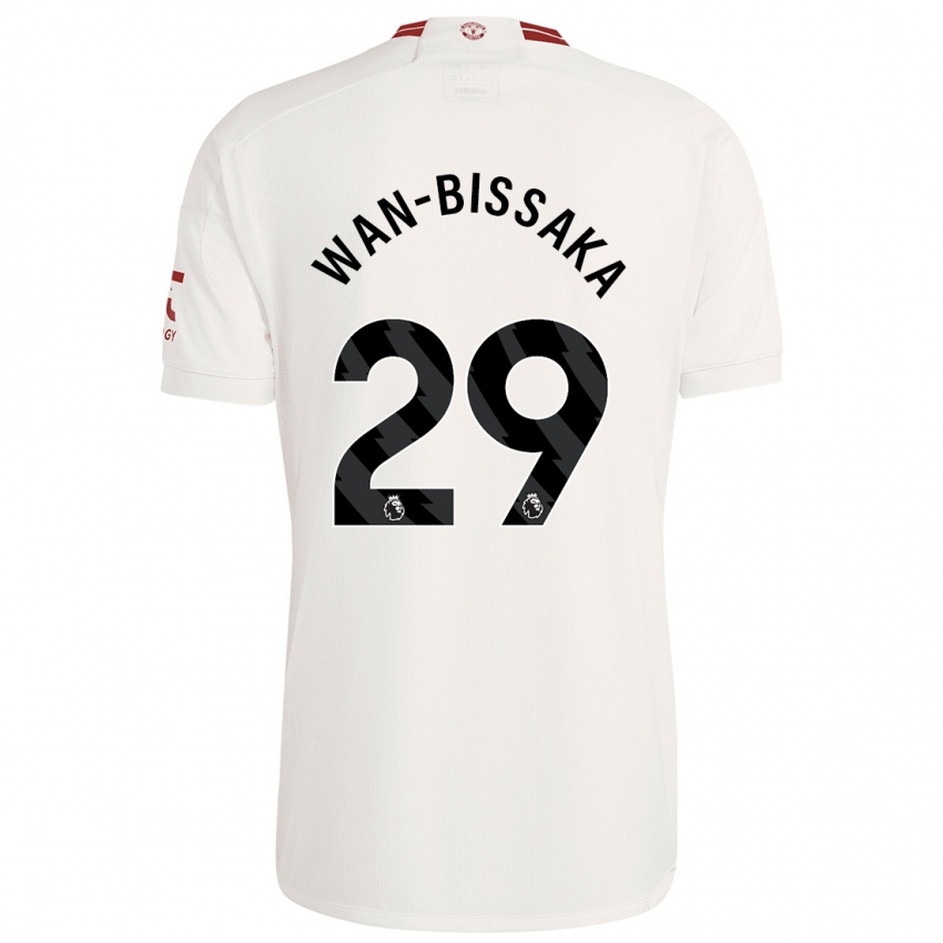 Kvinder Aaron Wan-Bissaka #29 Hvid Tredje Sæt Spillertrøjer 2023/24 Trøje T-Shirt