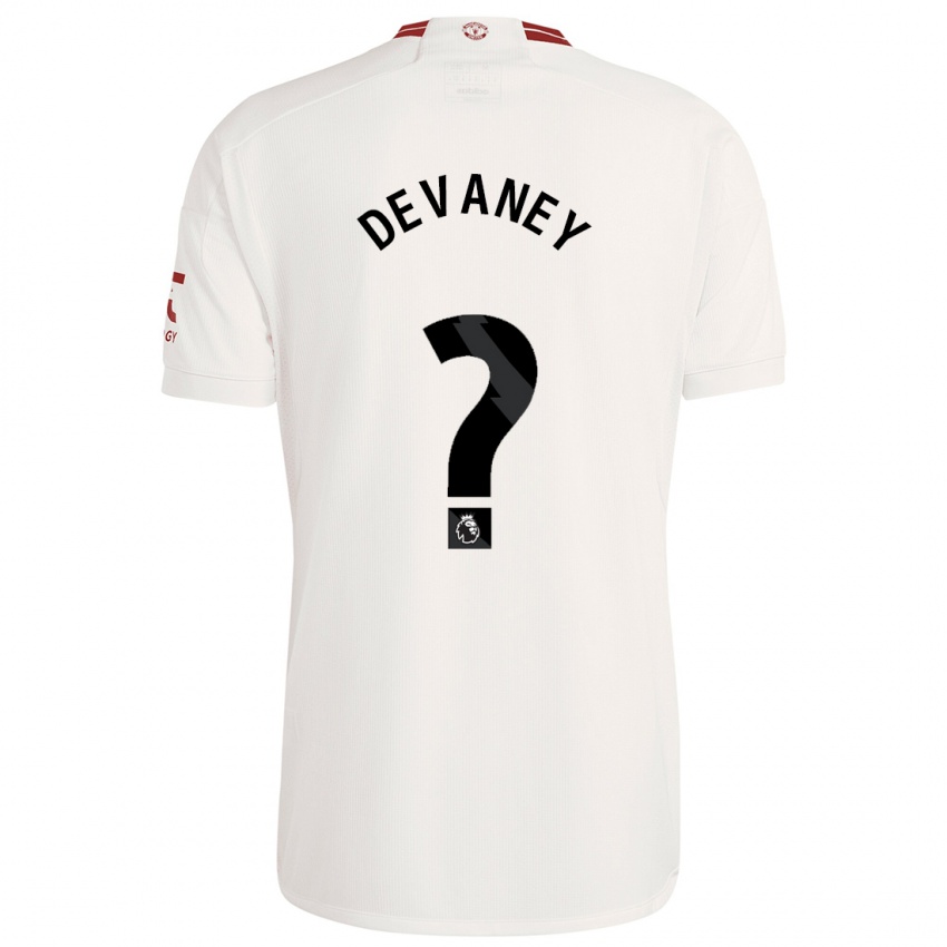 Kvinder Jacob Devaney #0 Hvid Tredje Sæt Spillertrøjer 2023/24 Trøje T-Shirt