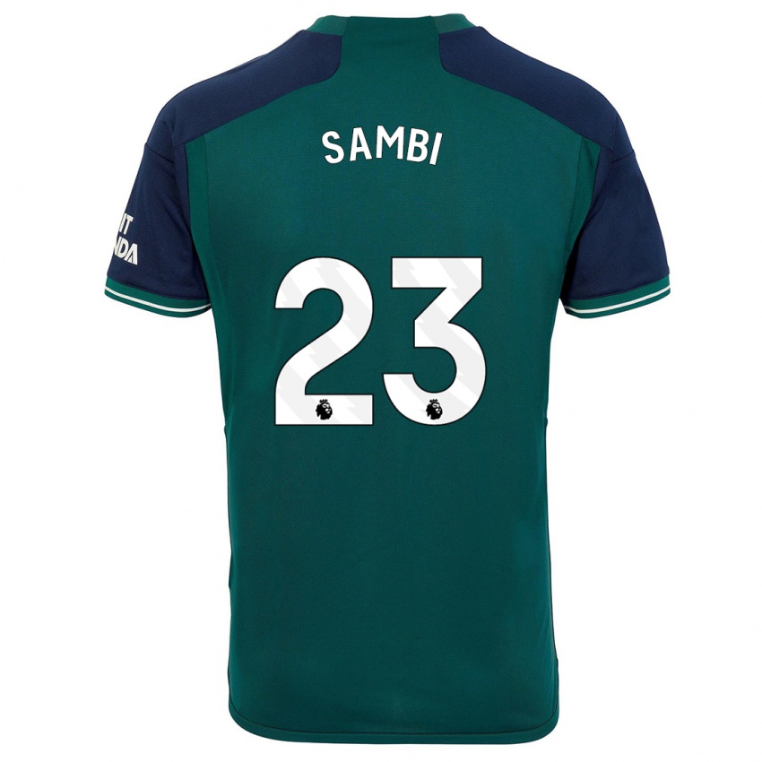 Kvinder Albert Sambi Lokonga #23 Grøn Tredje Sæt Spillertrøjer 2023/24 Trøje T-Shirt