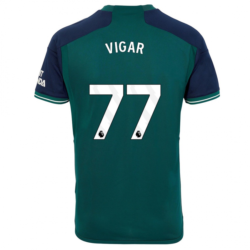 Kvinder Billy Vigar #77 Grøn Tredje Sæt Spillertrøjer 2023/24 Trøje T-Shirt