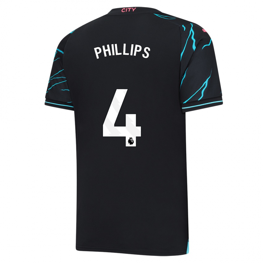 Kvinder Kalvin Phillips #4 Mørkeblå Tredje Sæt Spillertrøjer 2023/24 Trøje T-Shirt