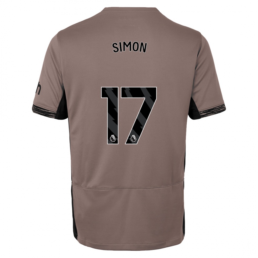 Kvinder Kyah Simon #17 Mørk Beige Tredje Sæt Spillertrøjer 2023/24 Trøje T-Shirt