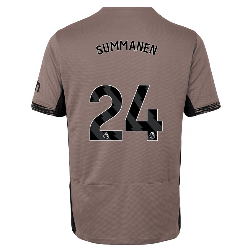 Kvinder Eveliina Summanen #24 Mørk Beige Tredje Sæt Spillertrøjer 2023/24 Trøje T-Shirt