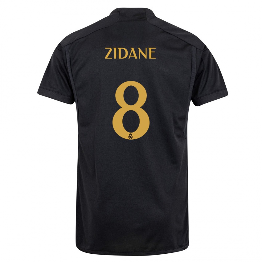 Kvinder Theo Zidane #8 Sort Tredje Sæt Spillertrøjer 2023/24 Trøje T-Shirt